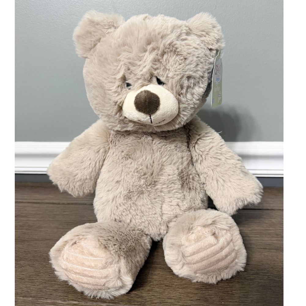 Spark Create Imagine Tan Teddy Bear Plush Rattle Bean Filled Stuffed Animal NWT